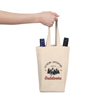 Wine Tote Bag - Double - 100% Cotton Canvas - Holds 2 Bottles - £25.49 GBP