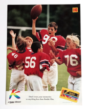1993 Eastman Kodak Gold Film Kids Playing Football Vtg Magazine Cut Print Ad - $9.99