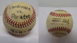 ORIGINAL Vintage 1996 Game Used NL Baseball Cardinals vs Pittsburgh Pirates   - £78.84 GBP