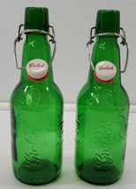 AP) Pair of 2 Grolsch Swing Top Green Glass Empty Beer Bottles - £11.60 GBP