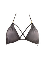 L&#39;AGENT BY AGENT PROVOCATEUR Womens Bikini Top Elastic Soft Black Size S - $48.49