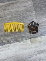 Vintage 5 Hair Side Combs &amp; Faux Tortoise Shell - £7.74 GBP