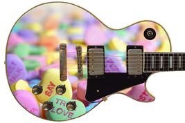 Guitar Skin Axe Wrap Re-skin Sweet Tooth Candy Sweet Hearts Letters 305 - $27.71+