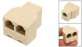 Duplex InLine Adapter 1 Female 2 Females 2 way Telephone Line SpLiTtEr I... - $16.51