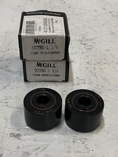 2 Pack of McGill CCYRD 1 1/4 Crowned Cam Followers Yoke Mount Rollers (2... - $43.85