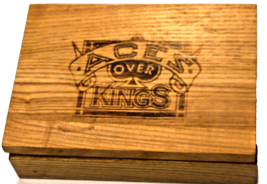 1949 Aces Over Kings World Championship Tournament Red Playing Card Set Wood Box - £11.15 GBP