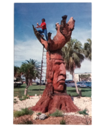 Trail of the Whispering Giant Punta Gorda FL Toth Log Sculpture Postcard... - £23.42 GBP
