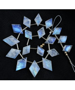 Natural 16 pieces faceted rhombus Rainbow Moonstone gemstone briolette 1... - £90.80 GBP