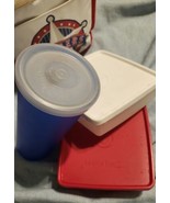 Texas Rangers Insulated Lunch Bag Coca-Cola Wal*Mart w/Tupperware Contai... - $33.64 CAD