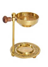 brass Incense Burner - Aromatherapy Holder for Meditation &amp; Relaxation - £21.40 GBP