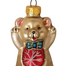 Christmas Ornament Hand Blown Glass Teddy Bear Thomas Pacconi Classics 2003 Xmas - £15.93 GBP