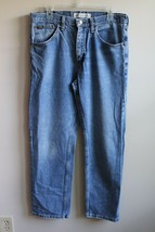 Vtg Lee 34x30 Regular Fit Blue Denim 100% Cotton Straight Leg Jeans - £18.30 GBP