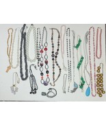 VINTAGE Costume Jewelry Lot- 19 Necklaces  from  20&quot;-32&quot;  Beaded (Lot of... - $28.02