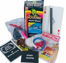 The Great Houdini Rope Magic AM AV vtg tricks props toys box lot 1987 wa... - £197.59 GBP