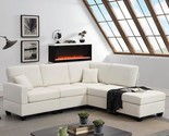 89.8&quot; 5 Set Modern Sectional Sofa With Convertible Ottoman And 2 Pillows... - $1,176.99