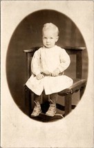 RPPC Sweet Boy Face of Innocence Eugene b1911 Real Photo Postcard V8 - £11.76 GBP