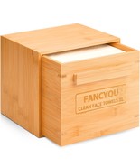 Disposable Face Towel With Bamboo Storage Box, Ultra Soft Facial Towel C... - $24.31 CAD