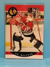 1990-91 Pro Set Hockey Ed Belfour Rookie Card #598 - Chicago Blackhawks Goalie - £0.99 GBP