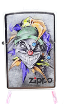 Jester / Joker Zippo Lighter Street Chrome Finish - $28.99