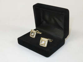 Men J.Valintin Cufflinks by Vitorofolo for French Cuff Shirt V39-63 Gold Diamond image 3