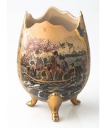 Vintage Satsuma Peints à la Main Gilt-Detailed Pieds Œuf Doté Geisha - €226,12 EUR