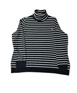 Lauren Ralph Lauren 1X Women’s Striped Long Sleeve Black And White Turtl... - $22.75