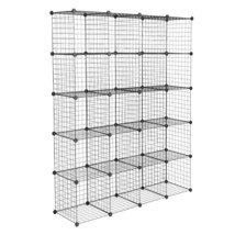 70&quot; Wire Cube Storage Organizer 20-Cube Metal Grids Storage Bins Shelves Modular - £86.99 GBP