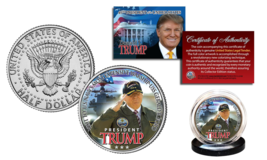 Donald Trump On The Uss Gerald R. Ford Naval Warship Kennedy Half Dollar Us Coin - £6.74 GBP