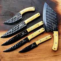Custom handmade kitchen knives set, Chef set, kitchen knives, outdoor &amp; living  - £250.87 GBP