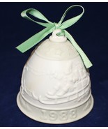 Lladro 1988 Annual Porcelain Bisque Christmas Bell Ornament with Green R... - £7.82 GBP