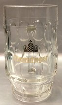 Henninger Beer Dimpled .5L Glass Mug - Made In Germany Add To Your Collection - £7.64 GBP