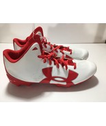 NEW Under Armour Cleats Men&#39;s Football U.S. Size 14 M White Red - £22.42 GBP