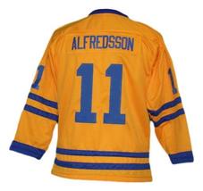 Any Name Number Team Sweden Retro Hockey Jersey New Yellow Any Size image 2