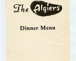 The Algiers Dinner Menu The Algiers Hotel Las Vegas Nevada  - $37.62