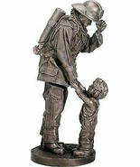 Ebros Gift Fireman Fire Fighter with Child Decorative Figurine 11.75&quot; Ta... - $1,599.12 MXN
