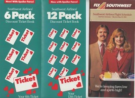 Southwest Airlines 1984 Flight Schedules 6 &amp; 12 Pack Brochure Order Form... - £21.79 GBP