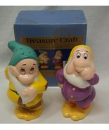 Vintage Walt Disney Snow White SNEEZY &amp; BASHFUL SALT AND PEPPER SHAKERS ... - $54.33 CAD