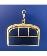 EARTH MINED Diamond ORIGINAL Vintage Deco Pendant Solid 14k Gold Buckle ... - $1,610.25