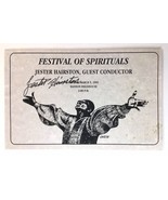 Festival of Spirituals Jester Hairston Signed Program March 1995 Guest C... - £48.34 GBP