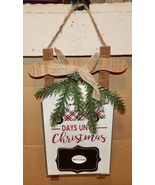 Christmas Wall Decor Wooden Days Till Xmas Sign Write On Me 6 1/2&quot;x 10 3... - £5.98 GBP