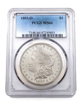 1883-O Argento Morgan Dollaro Selezionato Da PCGS Come MS-66! Alto Grado Morgan - £415.40 GBP