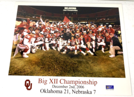 Big XII Championship 2006 OU Oklahoma Nebraska Game Photo 8x10 Team Football - $27.80