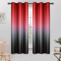 Cosviya Grommet Ombre Room Darkening Curtains 63 Inches Length For, 42X63 Inches - £41.55 GBP