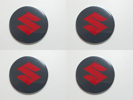 Suzuki 2 - Set of 4 Metal Stickers for Wheel Center Caps Logo Badges Rims  - $24.90+