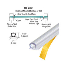 CRL Translucent Vinyl Bulb Seal with Pre-Applied Tape for 7/32&quot; Gap - 95... - $69.09