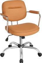 The Caramel Brown Uobg033K02 Vasagle Office Chair Is A Desk Chair, Vanity Chair - £60.89 GBP