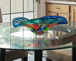 Decorative Bowl Dale Tiffany Newport Heights Hand-Blown Art Glass Blown - £94.42 GBP