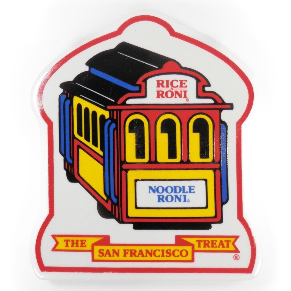 Vtg Rice a Roni San Francisco Treat Trolley Car Ceramic Trivet Hot Plate... - $5.99