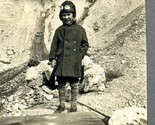  1930&#39;s Girl in Hat and Goggles Stereoview  Down Hill Sled Utah  - £42.78 GBP