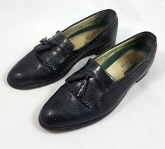 Florsheim Imperial Black Wingtip Kiltie Tassel Loafer Dress Shoes Mens 11 B - £19.63 GBP